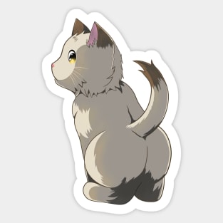 Cute Cat Butt Sticker